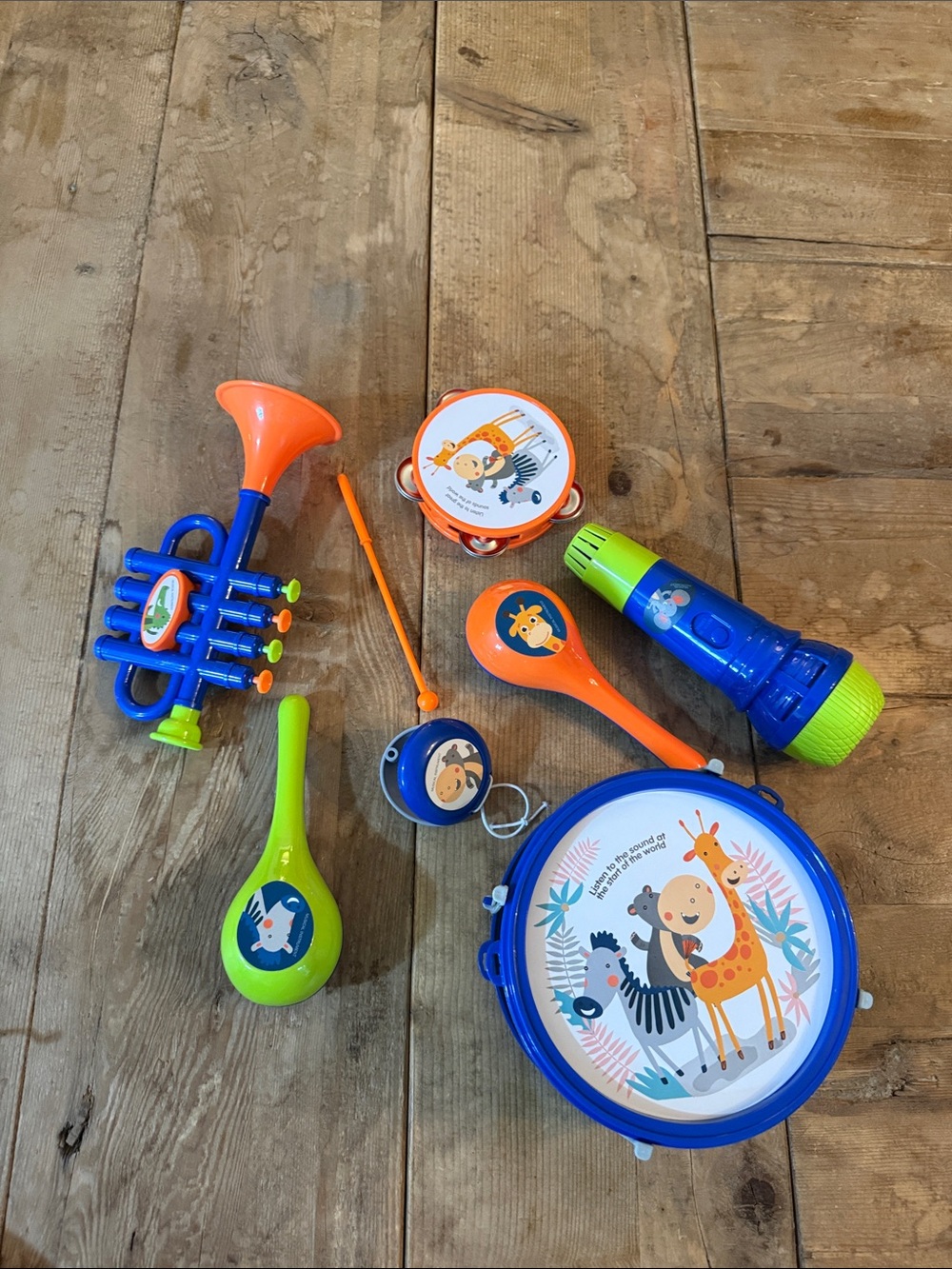 Kids Colorful Musical Instrument Set - Blue & Orange